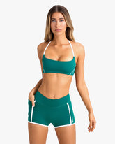 BO&TEE SOFT ACTIVE MINI SHORTS VARSITY GREEN